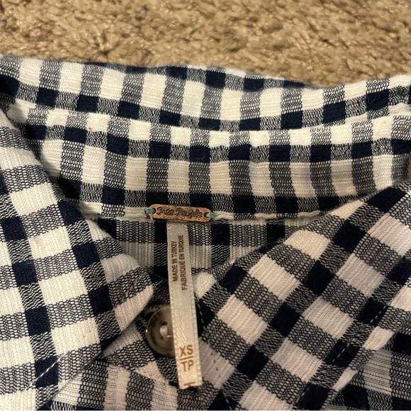Free people plaid ombré top size xs - Picture 3 of 4